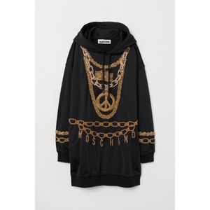 H&M x Moschino Embellished Hoodie Dress